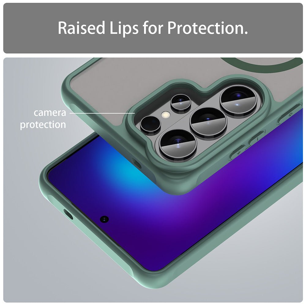 Techsuit Samsung Galaxy S26 Ultra - Σκληρή Θήκη με Πλαίσιο Σιλικόνης και MagSafe - HaloFrost II MagSafe - Green