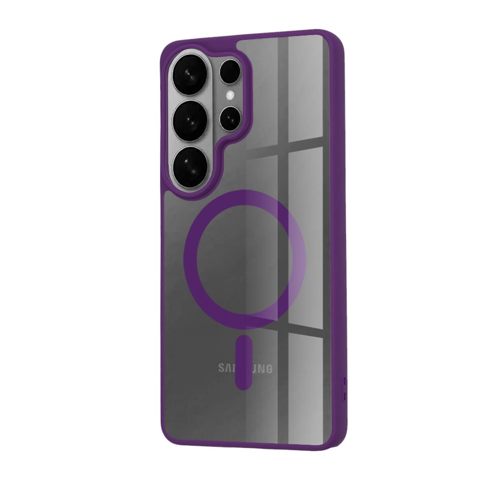 Techsuit Samsung Galaxy S26 Ultra - Σκληρή Θήκη με Πλαίσιο Σιλικόνης - MagSafe Pro - Clear / Purple