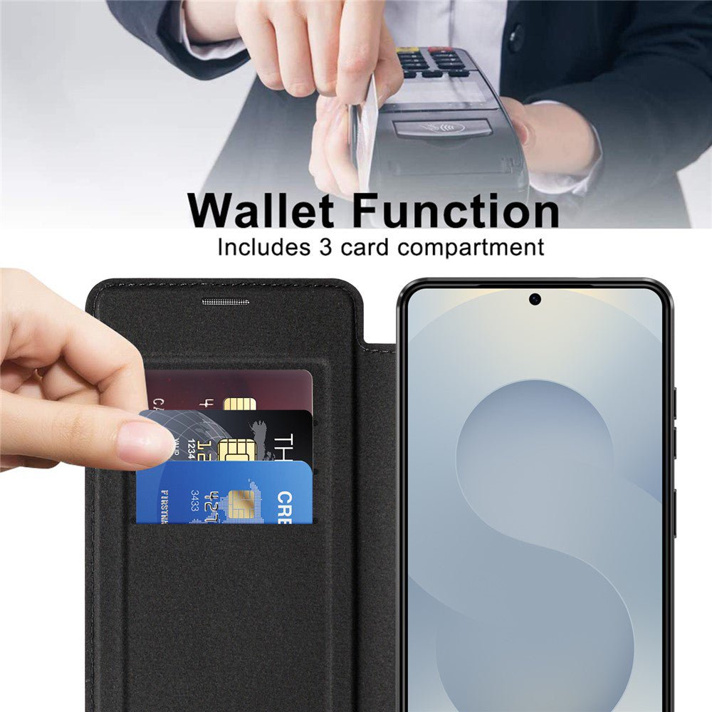 Techsuit Samsung Galaxy S26 Ultra - Θήκη Βιβλίο με MagSafe με Υποδοχές Καρτών και RFID Προστασία - SmartMag Book Case - Black