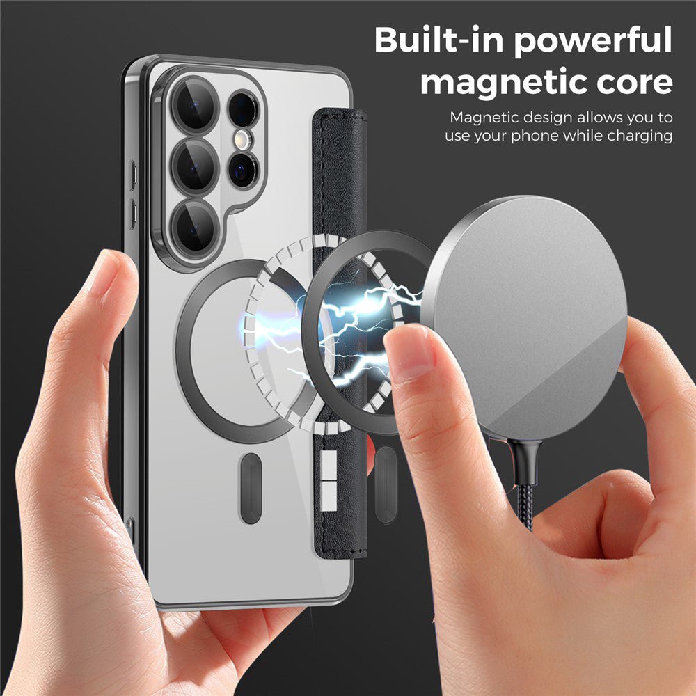 Techsuit Samsung Galaxy S26 Ultra - Θήκη Βιβλίο με MagSafe με Υποδοχές Καρτών και RFID Προστασία - SmartMag Book Case - Black