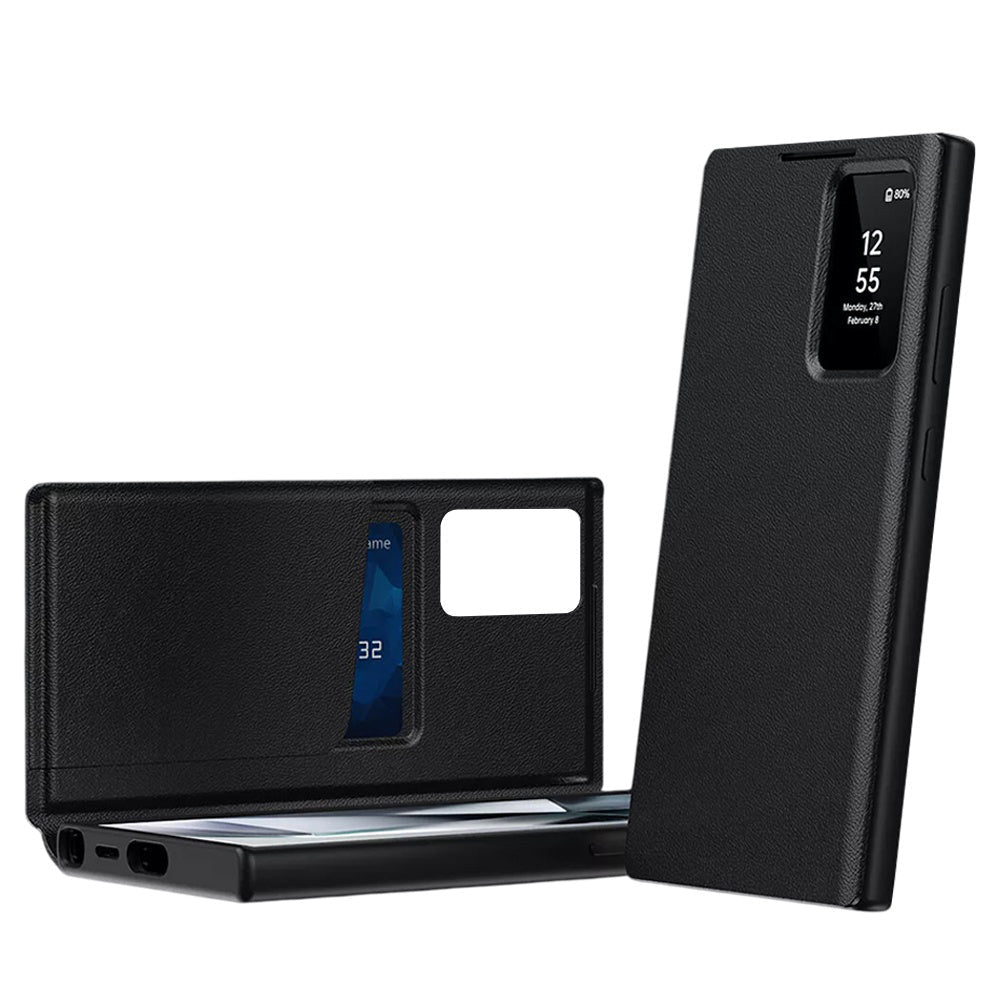 Techsuit Samsung Galaxy S26 Ultra - Θήκη Βιβλίο με Θέση για 1 Κάρτα - SmartView Series - Black