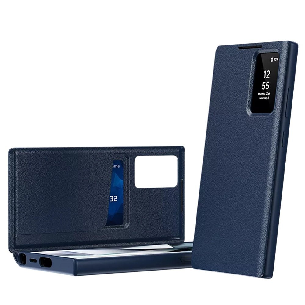 Techsuit Samsung Galaxy S26 Ultra - Θήκη Βιβλίο με Θέση για 1 Κάρτα - SmartView Series - Blue