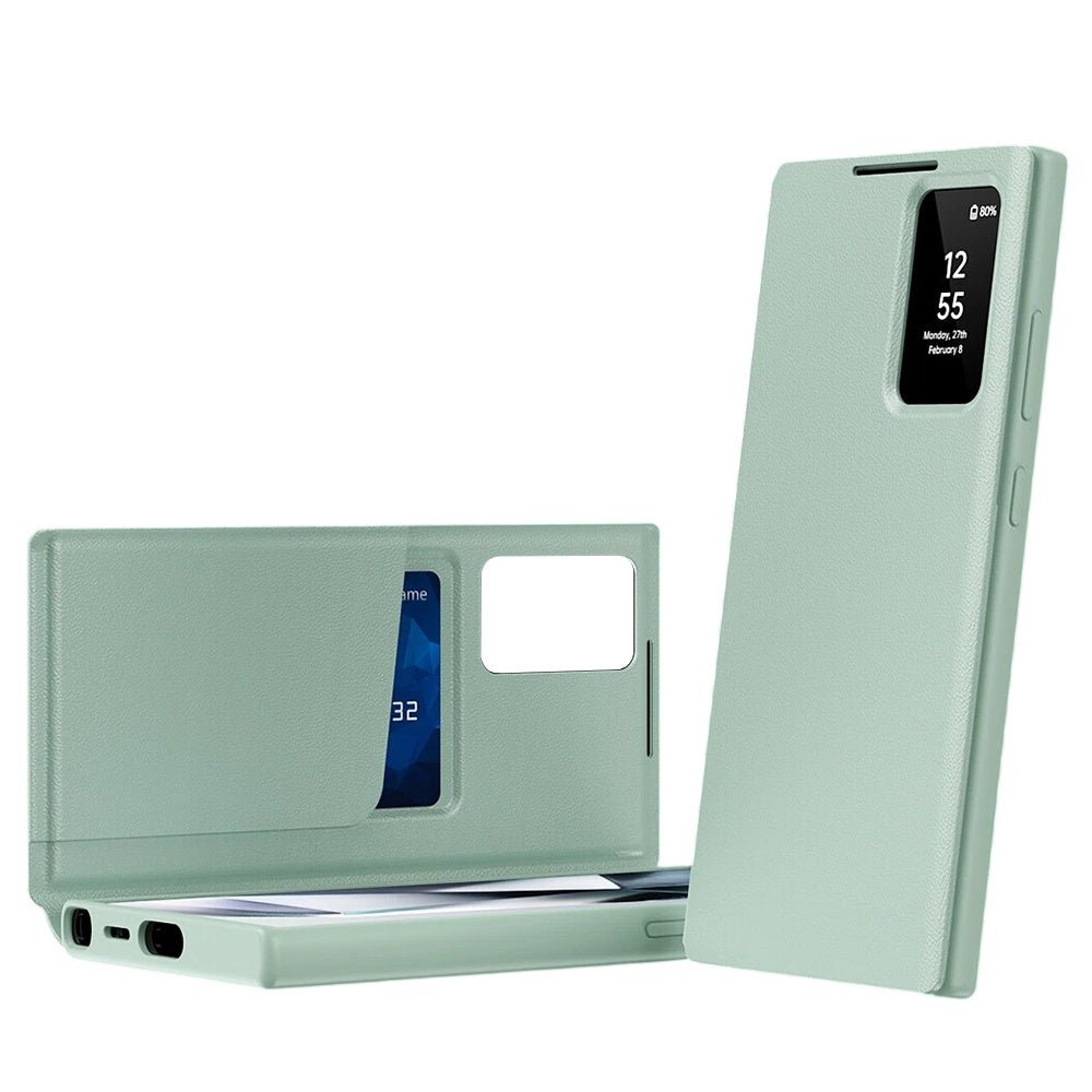 Techsuit Samsung Galaxy S26 Ultra - Θήκη Βιβλίο με Θέση για 1 Κάρτα - SmartView Series - Green