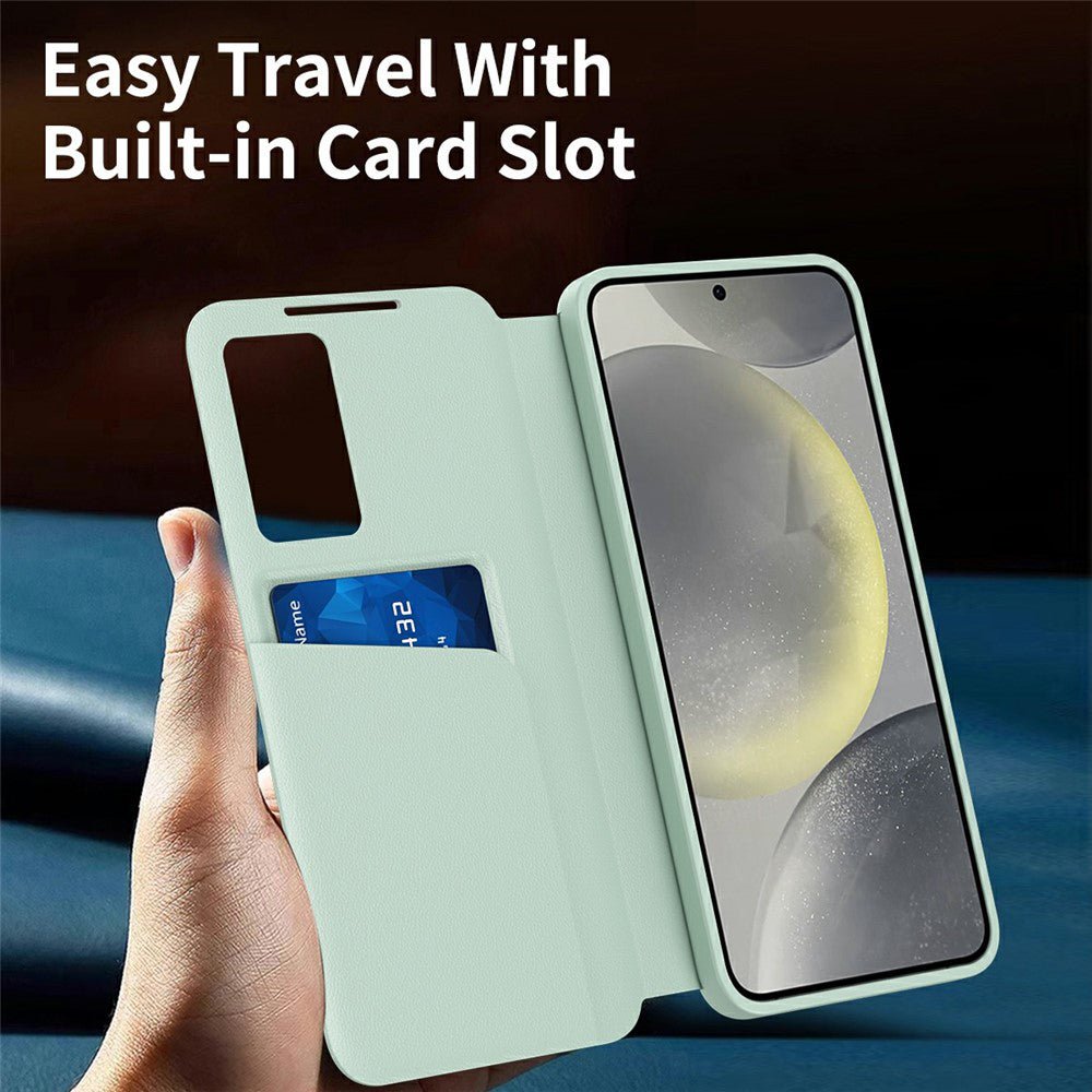 Techsuit Samsung Galaxy S26 Ultra - Θήκη Βιβλίο με Θέση για 1 Κάρτα - SmartView Series - Green
