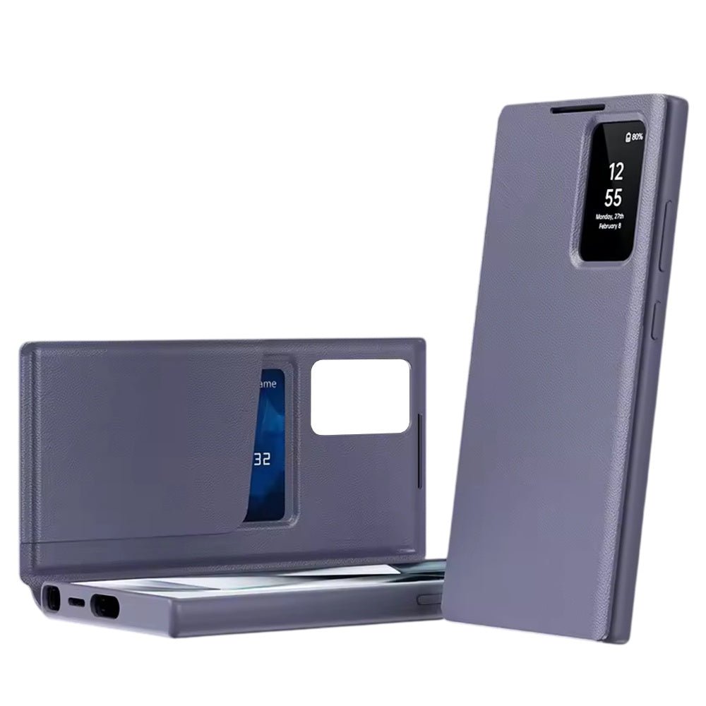 Techsuit Samsung Galaxy S26 Ultra - Θήκη Βιβλίο με Θέση για 1 Κάρτα - SmartView Series - Purple