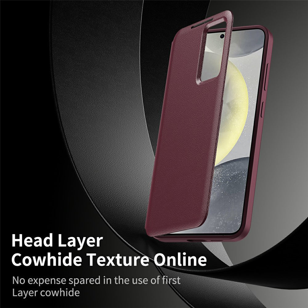 Techsuit Samsung Galaxy S26 Ultra - Θήκη Βιβλίο με Θέση για 1 Κάρτα - SmartView Series - Red