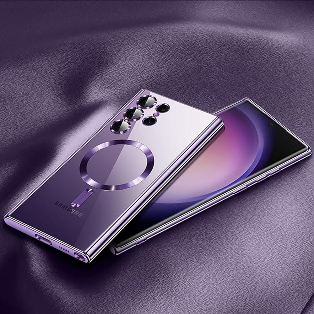 Techsuit Samsung Galaxy S26 Ultra - Θήκη Σιλικόνης - Luxury Crystal MagSafe - Pink / Clear