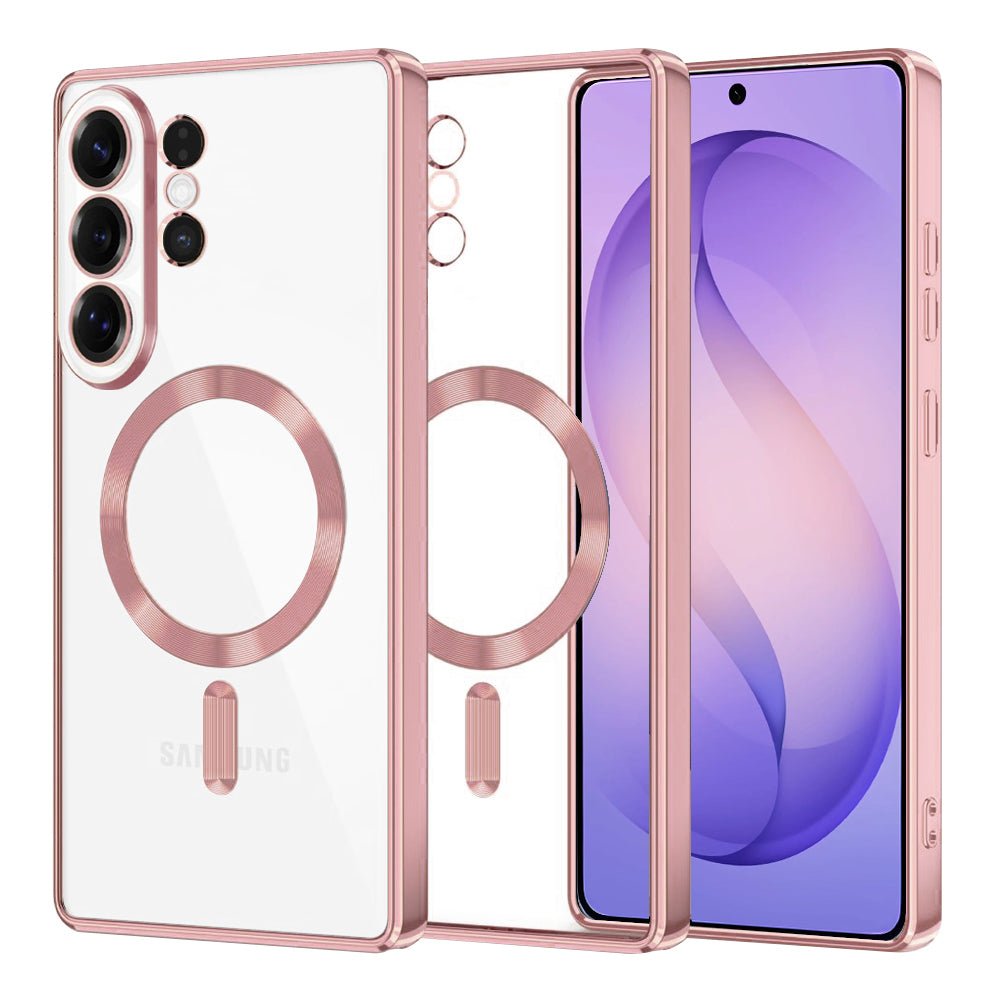 Techsuit Samsung Galaxy S26 Ultra - Θήκη Σιλικόνης - Luxury Crystal MagSafe - Pink / Clear