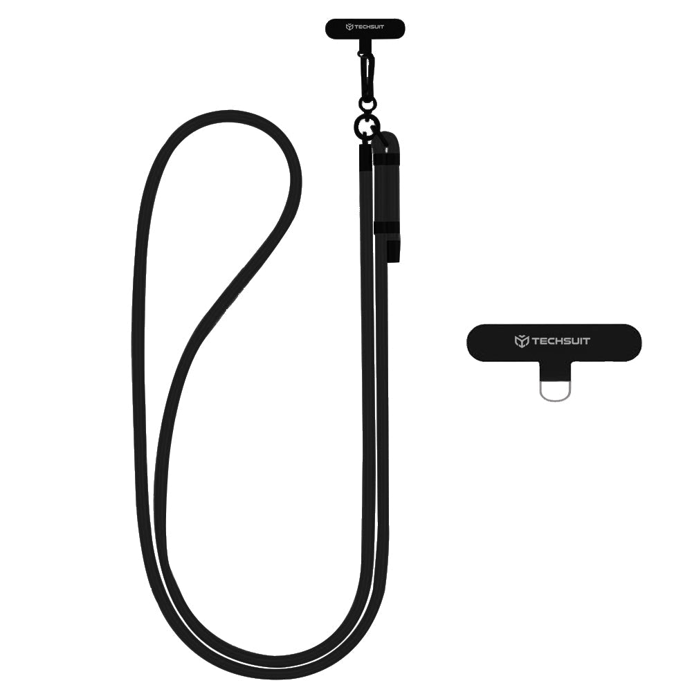 Techsuit Universal Λουράκι για Θήκη Κινητού - RCS1 - 03 Rope CrossBody Strap - Onyx Shadow