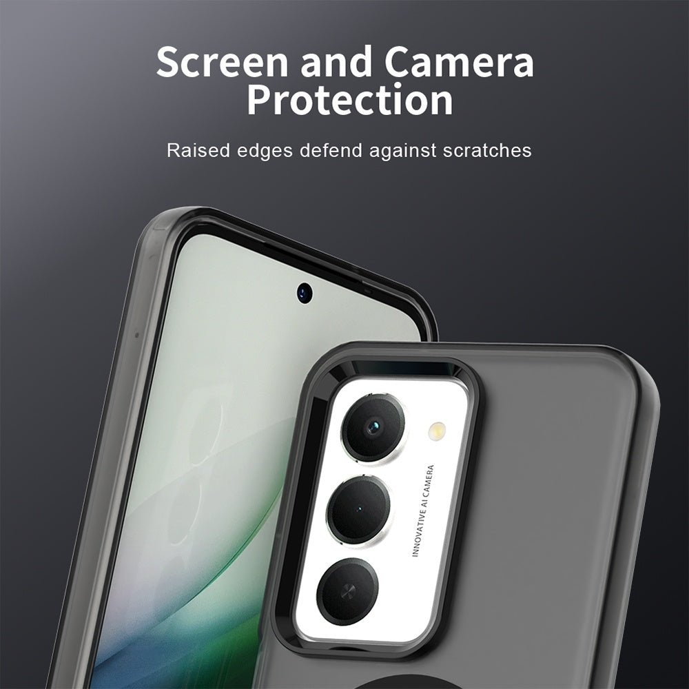 Techsuit Xiaomi Redmi 15 4G / 5G - Σκληρή Θήκη με Πλαίσιο Σιλικόνης και MagSafe - CandyCase MagSafe - Black