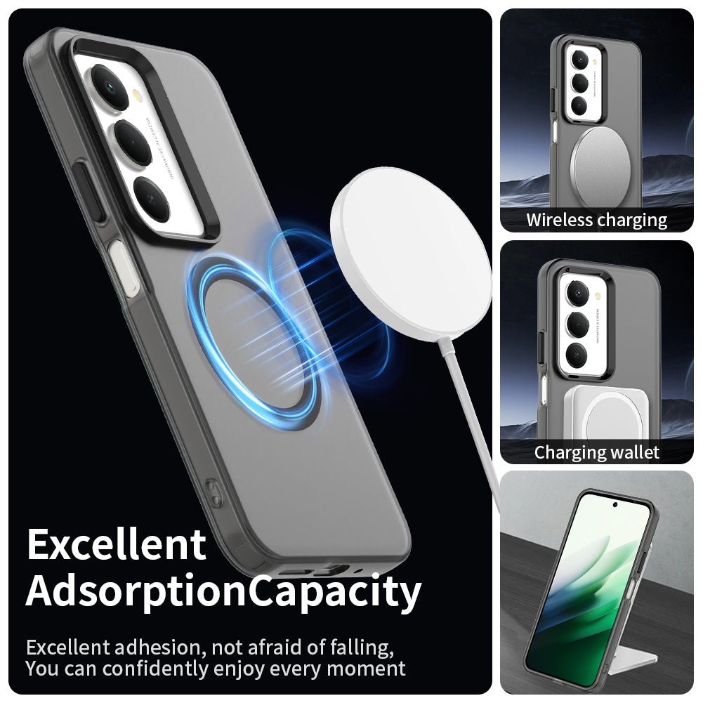 Techsuit Xiaomi Redmi 15 4G / 5G - Σκληρή Θήκη με Πλαίσιο Σιλικόνης και MagSafe - CandyCase MagSafe - Black