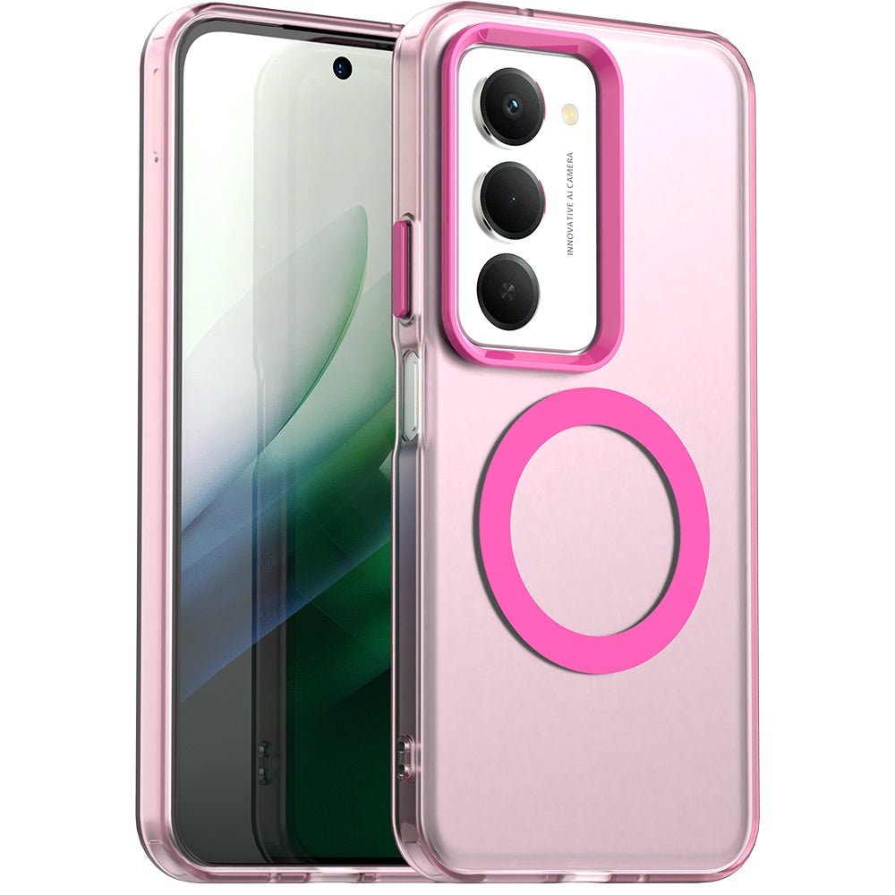 Techsuit Xiaomi Redmi 15 4G / 5G - Σκληρή Θήκη με Πλαίσιο Σιλικόνης και MagSafe - CandyCase MagSafe - Pink