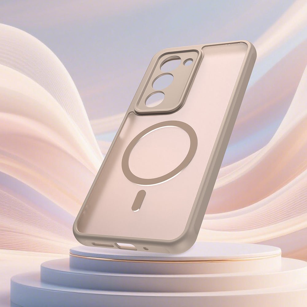 Techsuit Xiaomi Redmi 15 4G / 5G - Σκληρή Θήκη με Πλαίσιο Σιλικόνης και MagSafe - HaloFrost II MagSafe - Gold