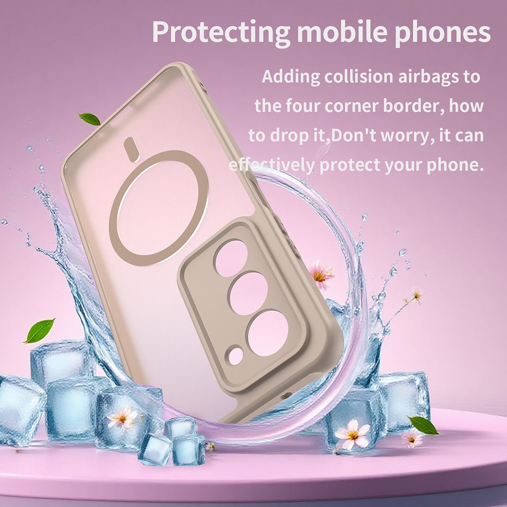 Techsuit Xiaomi Redmi 15 4G / 5G - Σκληρή Θήκη με Πλαίσιο Σιλικόνης και MagSafe - HaloFrost II MagSafe - Gold