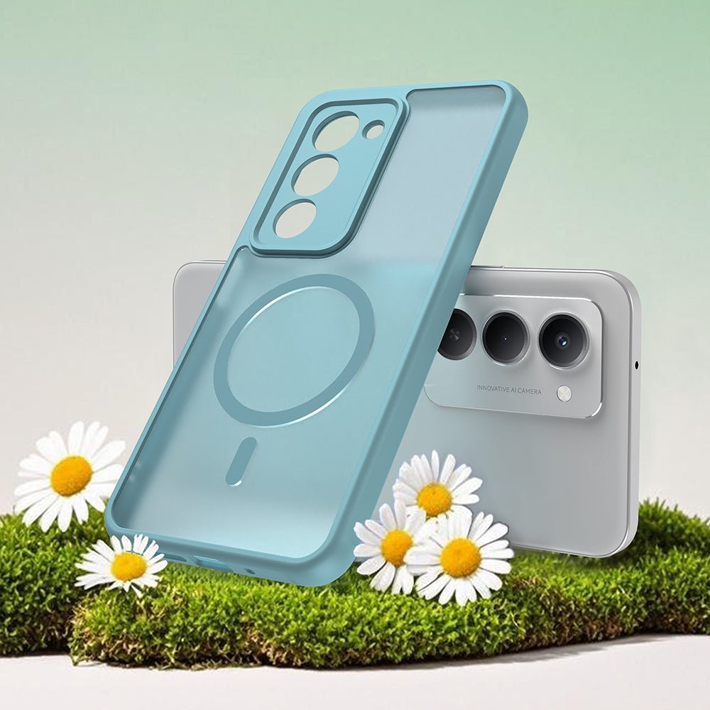 Techsuit Xiaomi Redmi 15 4G / 5G - Σκληρή Θήκη με Πλαίσιο Σιλικόνης και MagSafe - HaloFrost II MagSafe - Mint Green