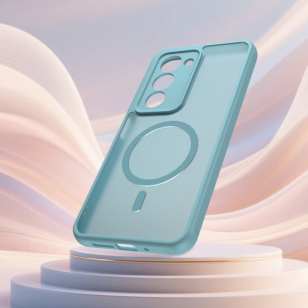 Techsuit Xiaomi Redmi 15 4G / 5G - Σκληρή Θήκη με Πλαίσιο Σιλικόνης και MagSafe - HaloFrost II MagSafe - Mint Green