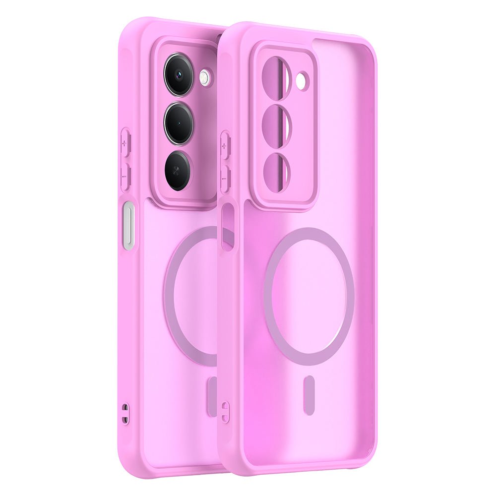 Techsuit Xiaomi Redmi 15 4G / 5G - Σκληρή Θήκη με Πλαίσιο Σιλικόνης και MagSafe - HaloFrost II MagSafe - Pink