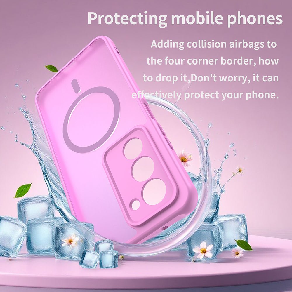 Techsuit Xiaomi Redmi 15 4G / 5G - Σκληρή Θήκη με Πλαίσιο Σιλικόνης και MagSafe - HaloFrost II MagSafe - Pink