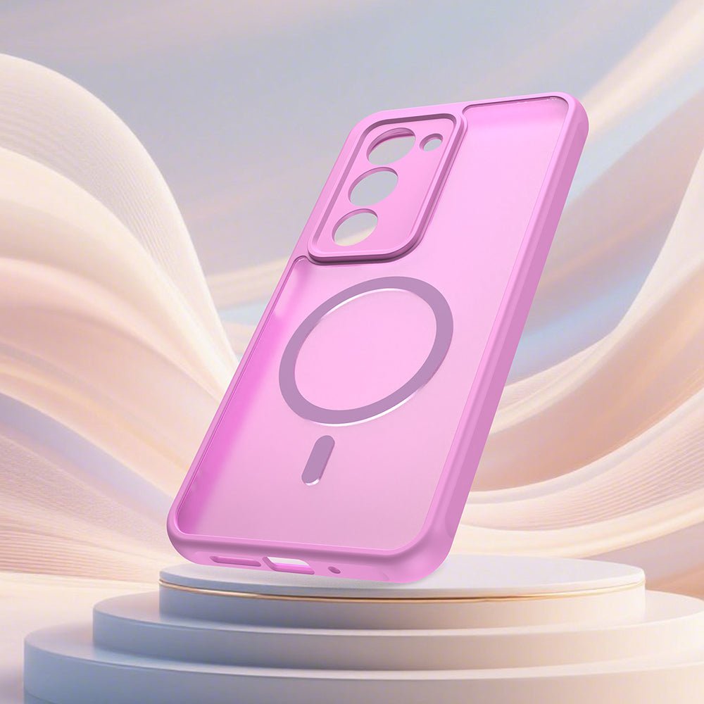 Techsuit Xiaomi Redmi 15 4G / 5G - Σκληρή Θήκη με Πλαίσιο Σιλικόνης και MagSafe - HaloFrost II MagSafe - Pink