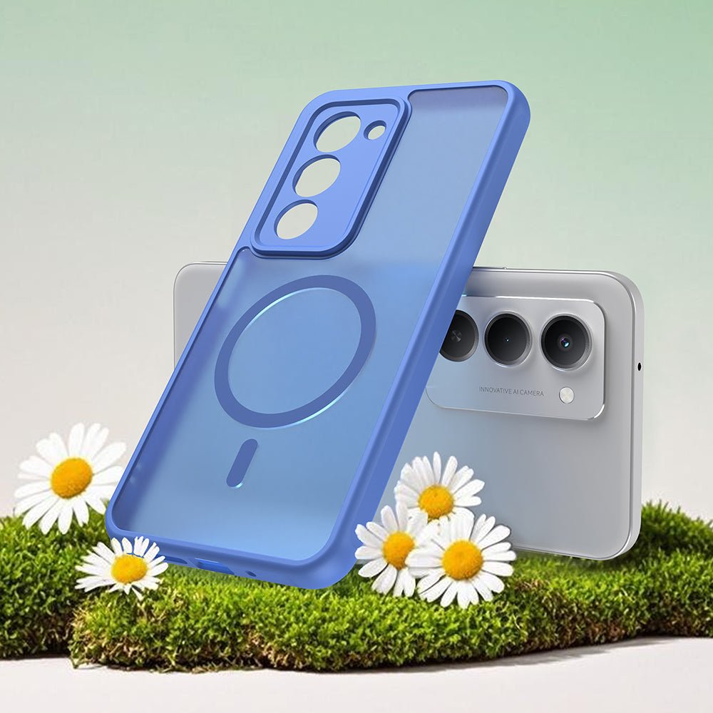 Techsuit Xiaomi Redmi 15 4G / 5G - Σκληρή Θήκη με Πλαίσιο Σιλικόνης και MagSafe - HaloFrost II MagSafe - Sky Blue