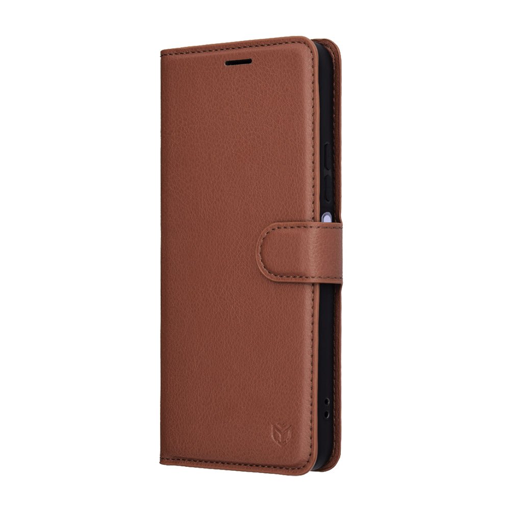 Techsuit Xiaomi Redmi 15 4G / 5G - Θήκη Πορτοφόλι από Δερματίνη με Stand - Leather Folio - Brown