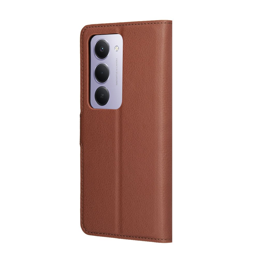 Techsuit Xiaomi Redmi 15 4G / 5G - Θήκη Πορτοφόλι από Δερματίνη με Stand - Leather Folio - Brown
