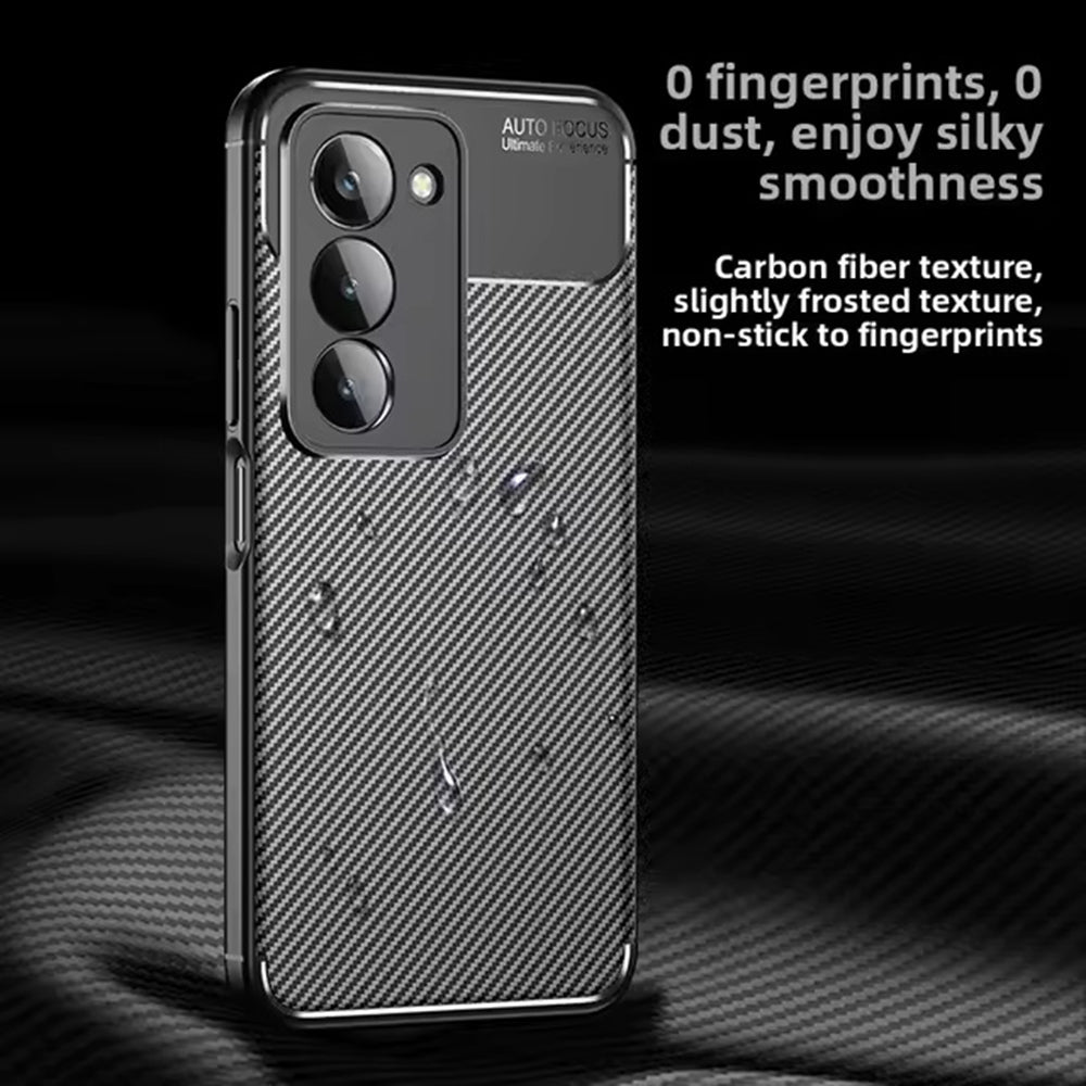 Techsuit Xiaomi Redmi 15 4G / 5G - Θήκη Σιλικόνης TPU - CarbonFiber - Black