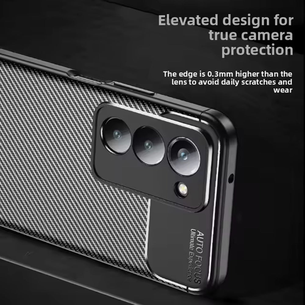 Techsuit Xiaomi Redmi 15 4G / 5G - Θήκη Σιλικόνης TPU - CarbonFiber - Black