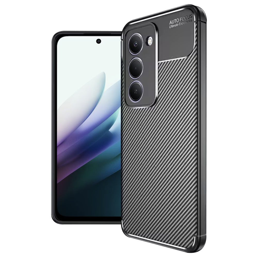 Techsuit Xiaomi Redmi 15 4G / 5G - Θήκη Σιλικόνης TPU - CarbonFiber - Black