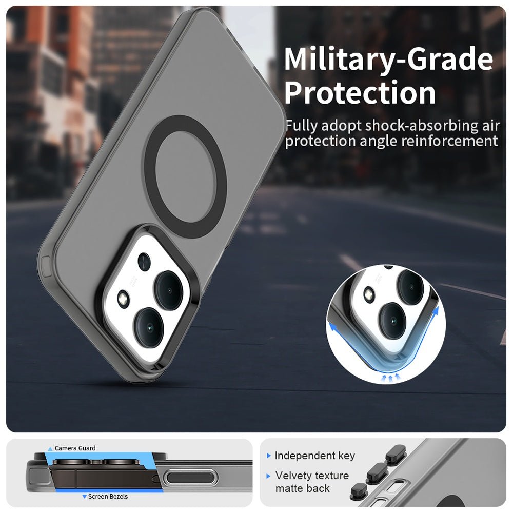 Techsuit Xiaomi Redmi 15C 4G / 5G / Poco C85 4G - Σκληρή Θήκη με Πλαίσιο Σιλικόνης και MagSafe - CandyCase MagSafe - Black