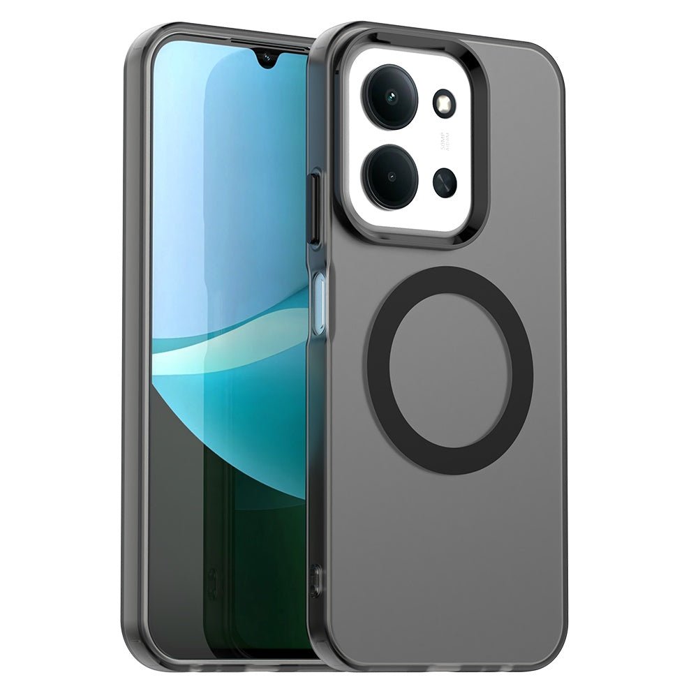 Techsuit Xiaomi Redmi 15C 4G / 5G / Poco C85 4G - Σκληρή Θήκη με Πλαίσιο Σιλικόνης και MagSafe - CandyCase MagSafe - Black