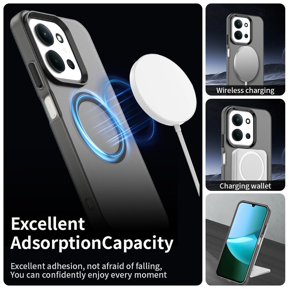 Techsuit Xiaomi Redmi 15C 4G / 5G / Poco C85 4G - Σκληρή Θήκη με Πλαίσιο Σιλικόνης και MagSafe - CandyCase MagSafe - Black