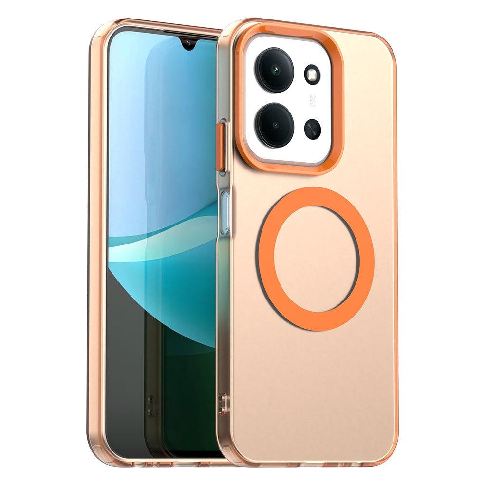 Techsuit Xiaomi Redmi 15C 4G / 5G / Poco C85 4G - Σκληρή Θήκη με Πλαίσιο Σιλικόνης και MagSafe - CandyCase MagSafe - Orange