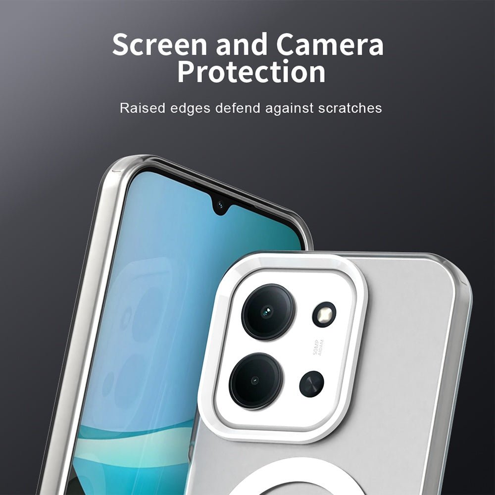 Techsuit Xiaomi Redmi 15C 4G / 5G / Poco C85 4G - Σκληρή Θήκη με Πλαίσιο Σιλικόνης και MagSafe - CandyCase MagSafe - White
