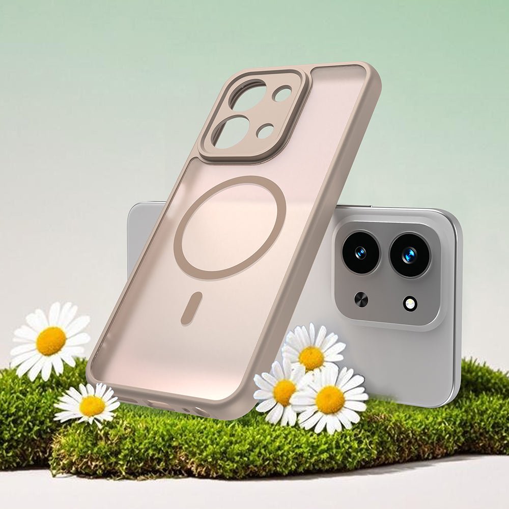 Techsuit Xiaomi Redmi 15C 4G / 5G - Σκληρή Θήκη με Πλαίσιο Σιλικόνης και MagSafe - HaloFrost II MagSafe - Gold