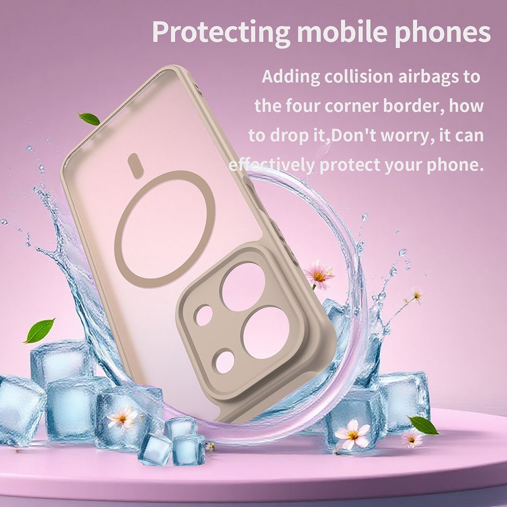 Techsuit Xiaomi Redmi 15C 4G / 5G - Σκληρή Θήκη με Πλαίσιο Σιλικόνης και MagSafe - HaloFrost II MagSafe - Gold