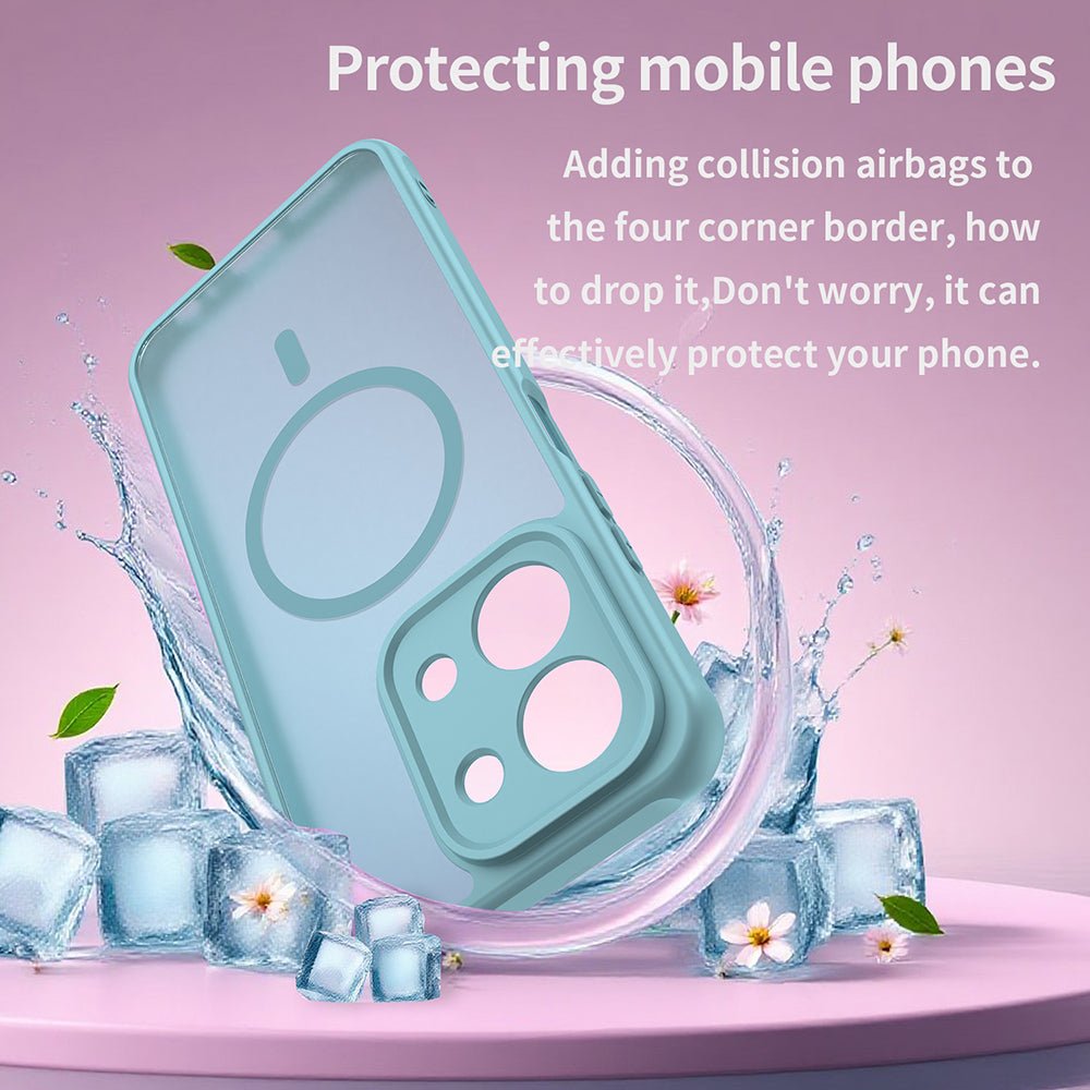 Techsuit Xiaomi Redmi 15C 4G / 5G - Σκληρή Θήκη με Πλαίσιο Σιλικόνης και MagSafe - HaloFrost II MagSafe - Mint Green