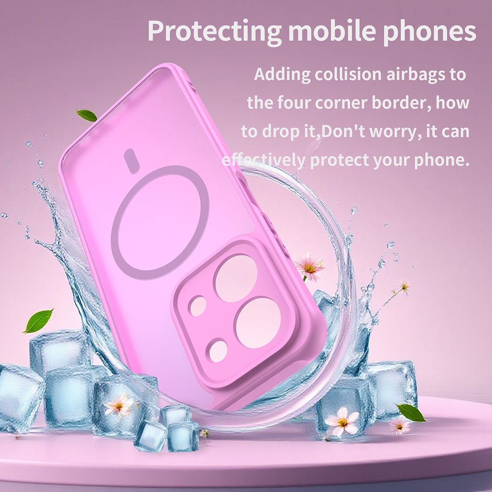 Techsuit Xiaomi Redmi 15C 4G / 5G - Σκληρή Θήκη με Πλαίσιο Σιλικόνης και MagSafe - HaloFrost II MagSafe - Pink