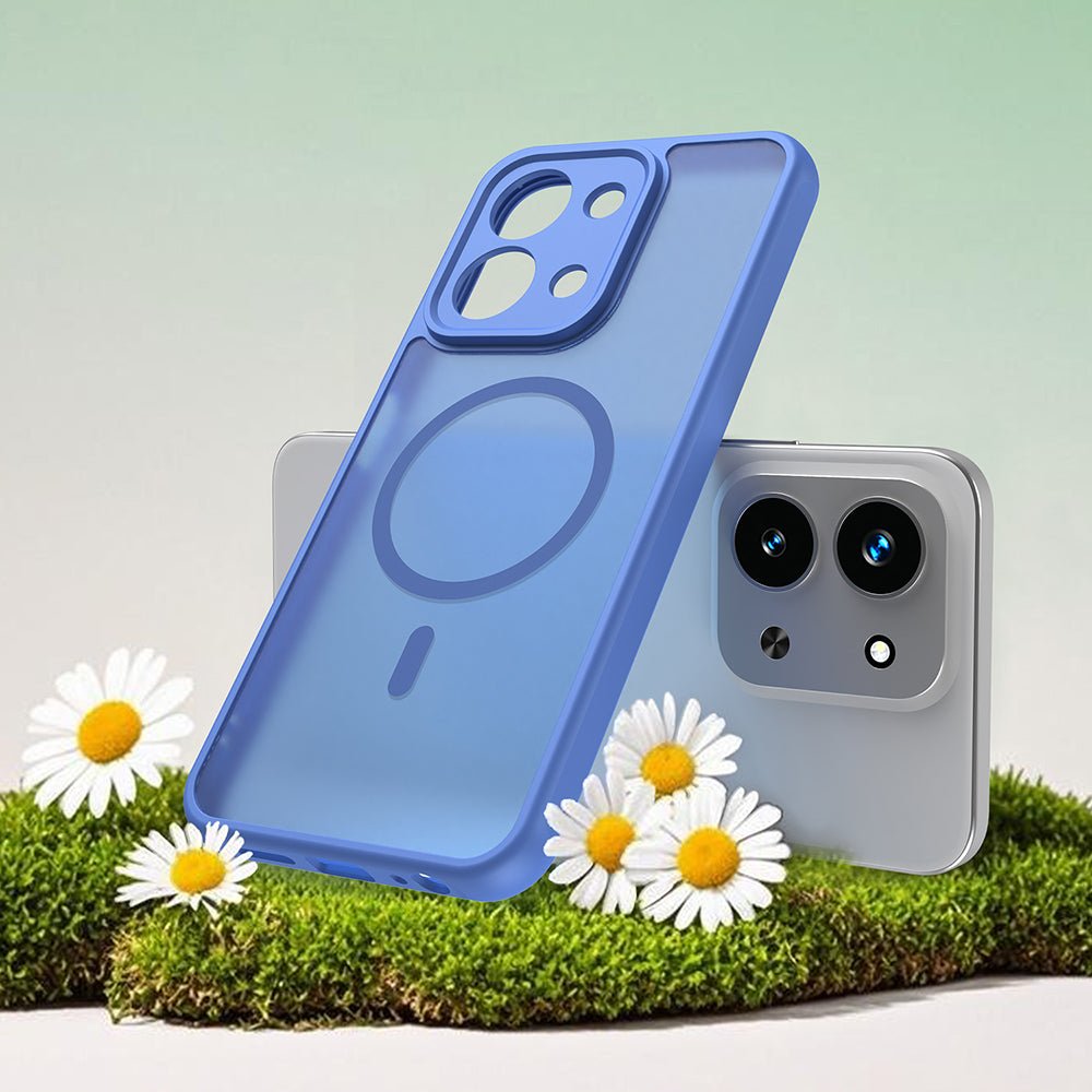 Techsuit Xiaomi Redmi 15C 4G / 5G - Σκληρή Θήκη με Πλαίσιο Σιλικόνης και MagSafe - HaloFrost II MagSafe - Sky Blue