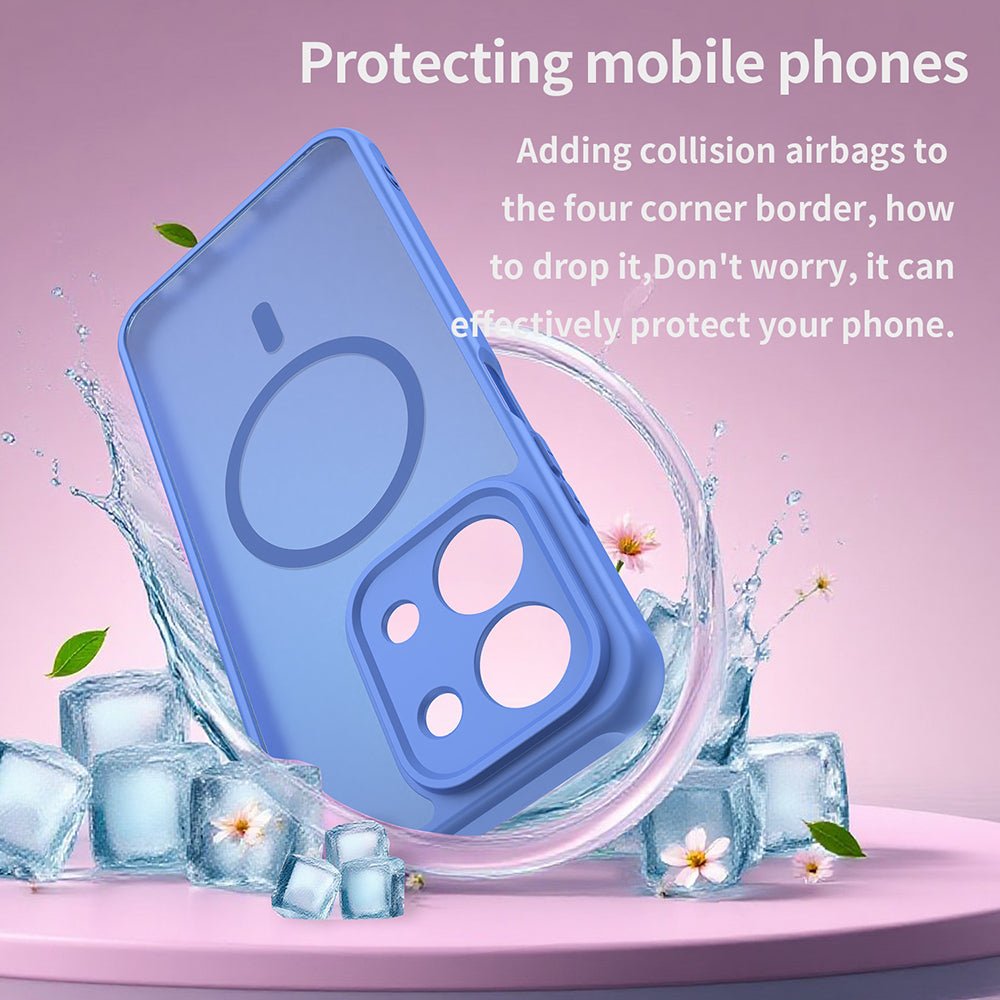 Techsuit Xiaomi Redmi 15C 4G / 5G - Σκληρή Θήκη με Πλαίσιο Σιλικόνης και MagSafe - HaloFrost II MagSafe - Sky Blue