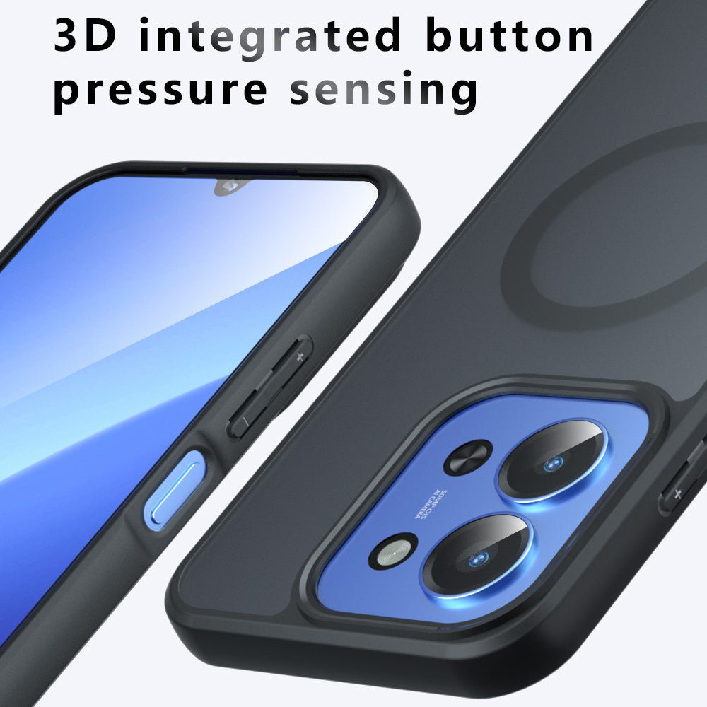 Techsuit Xiaomi Redmi 15C 4G / 5G - Σκληρή Θήκη με Πλαίσιο Σιλικόνης και MagSafe - PureFrost MagSafe - Frosted Black