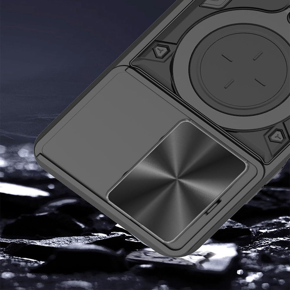 Techsuit Xiaomi Redmi 15C 4G / 5G - Σκληρή Θήκη με Προστασία Καμερών και Δαχτυλίδι Συγκράτησης - CamGuard Pro - Black