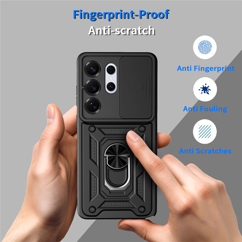 Techsuit Xiaomi Redmi Note 15 4G / 5G / Poco M8 5G - Σκληρή Θήκη με Προστασία Καμερών και Δαχτυλίδι Συγκράτησης - CamShield - Black