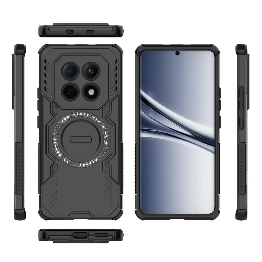 Techsuit Xiaomi Redmi Note 15 4G - Σκληρή Θήκη με Πλαίσιο Σιλικόνης και MagSafe - ArmorMag - Black