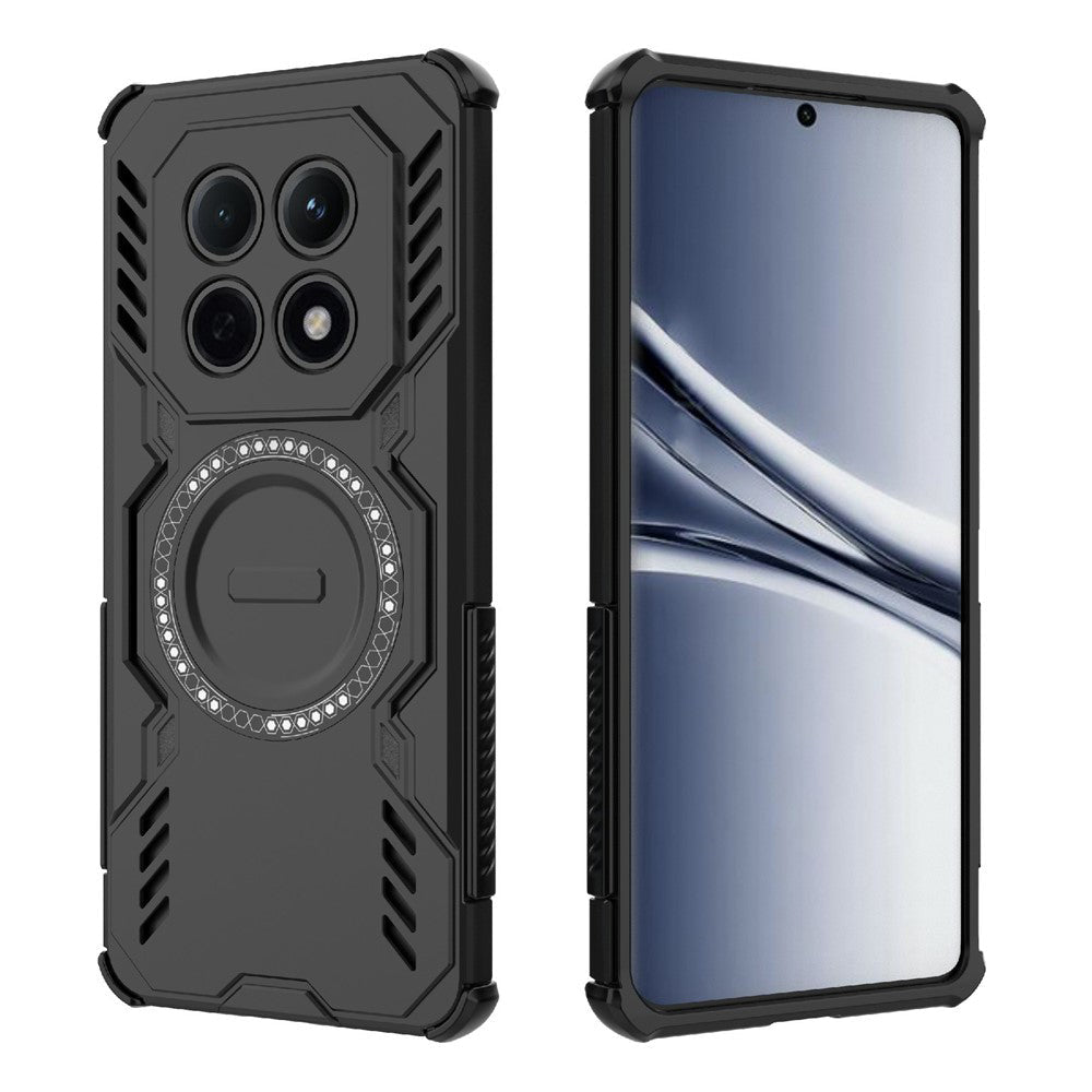 Techsuit Xiaomi Redmi Note 15 4G - Σκληρή Θήκη με Πλαίσιο Σιλικόνης και MagSafe - ArmorMag - Black
