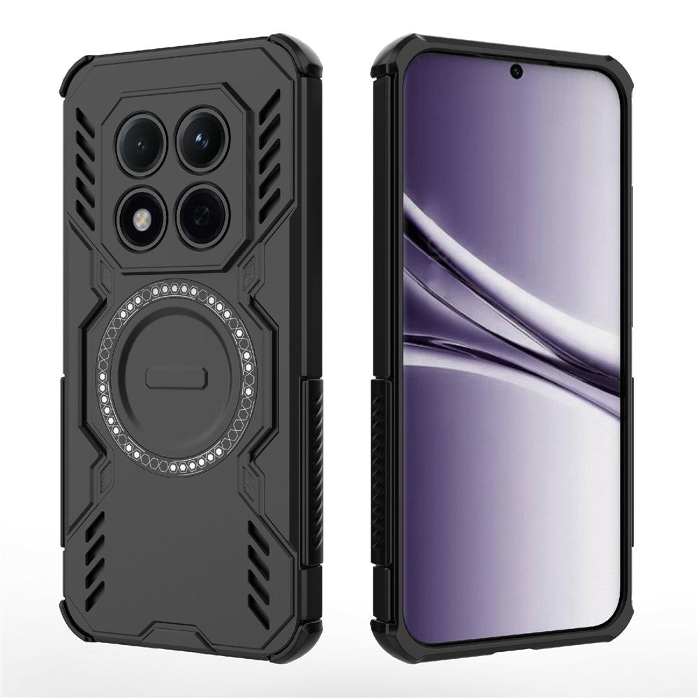 Techsuit Xiaomi Redmi Note 15 Pro 4G - Σκληρή Θήκη με Πλαίσιο Σιλικόνης και MagSafe - ArmorMag - Black