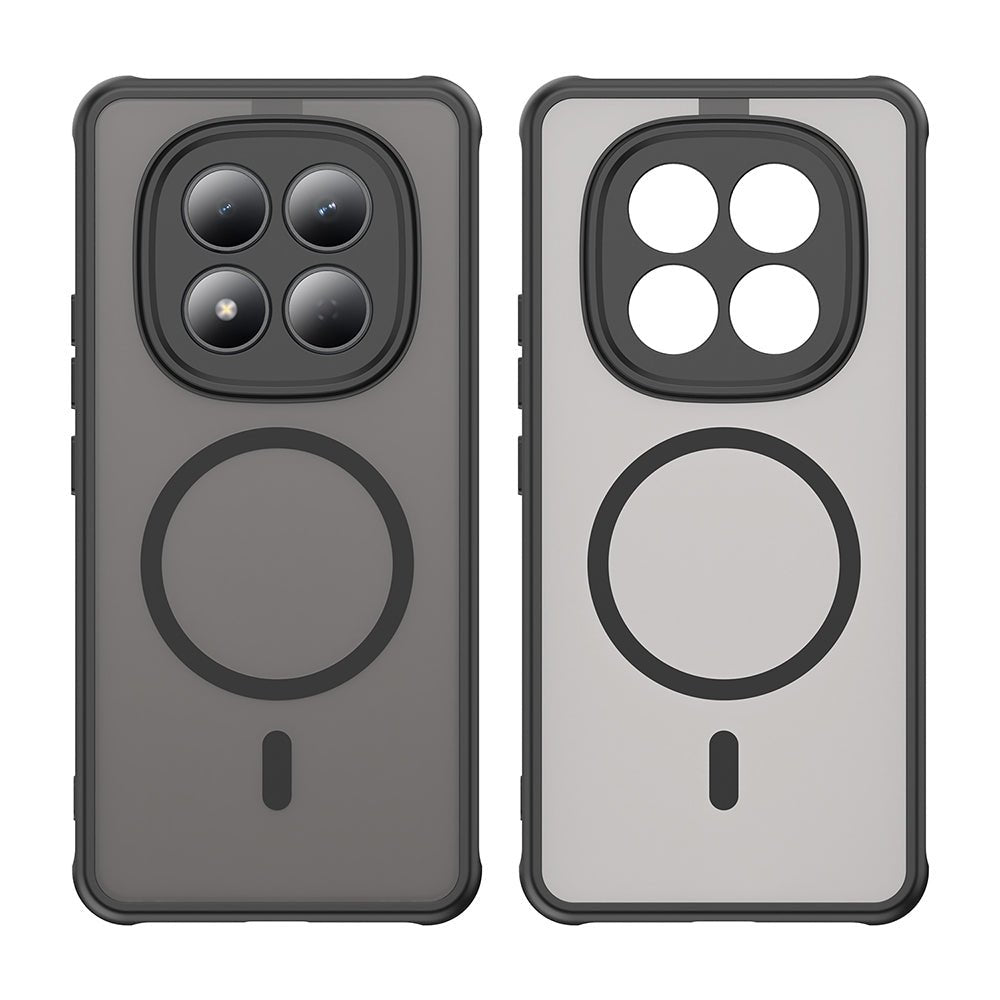 Techsuit Xiaomi Redmi Note 15 Pro 4G - Σκληρή Θήκη με Πλαίσιο Σιλικόνης και MagSafe - HaloFrost II MagSafe - Black