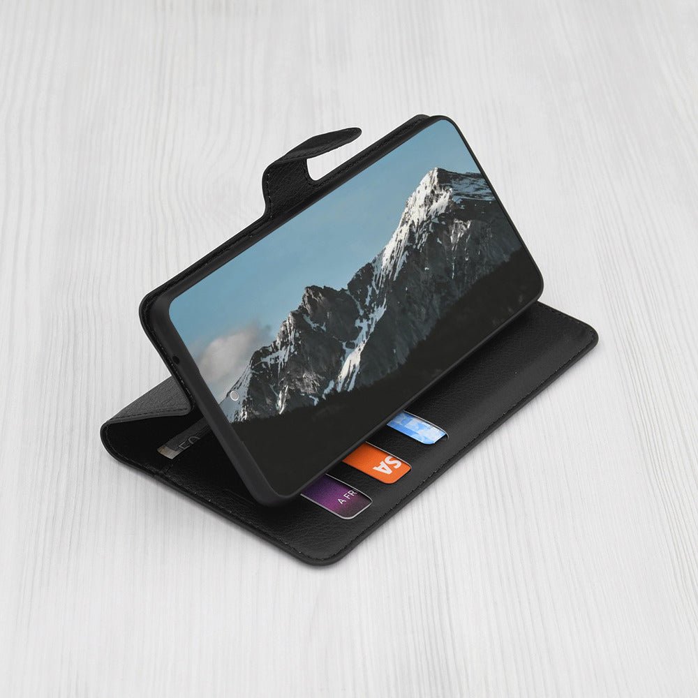 Techsuit Xiaomi Redmi Note 15 Pro 4G - Θήκη Πορτοφόλι από Δερματίνη με Stand - Leather Folio - Black
