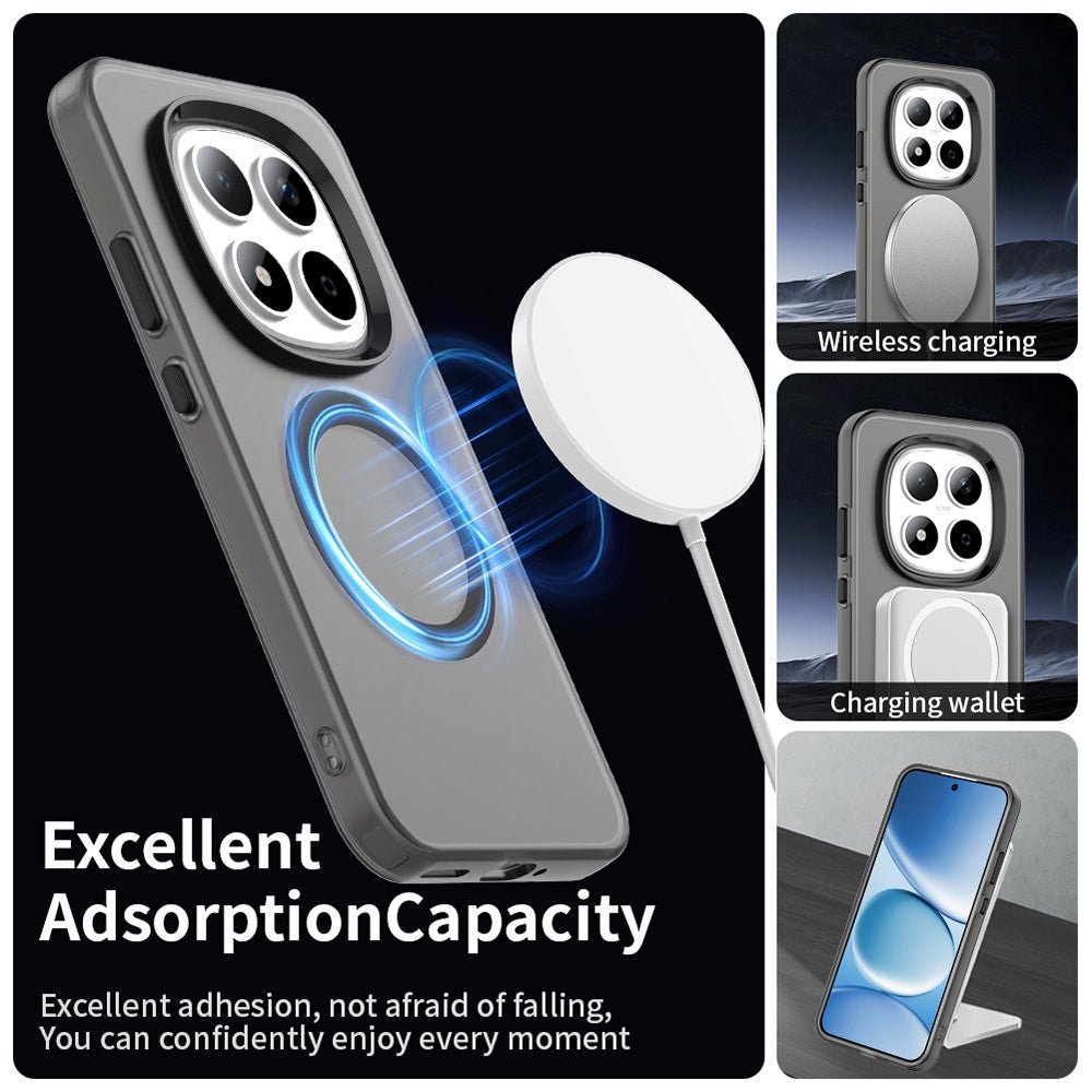 Techsuit Xiaomi Redmi Note 15 Pro 5G - Σκληρή Θήκη με Πλαίσιο Σιλικόνης και MagSafe - CandyCase MagSafe - Black