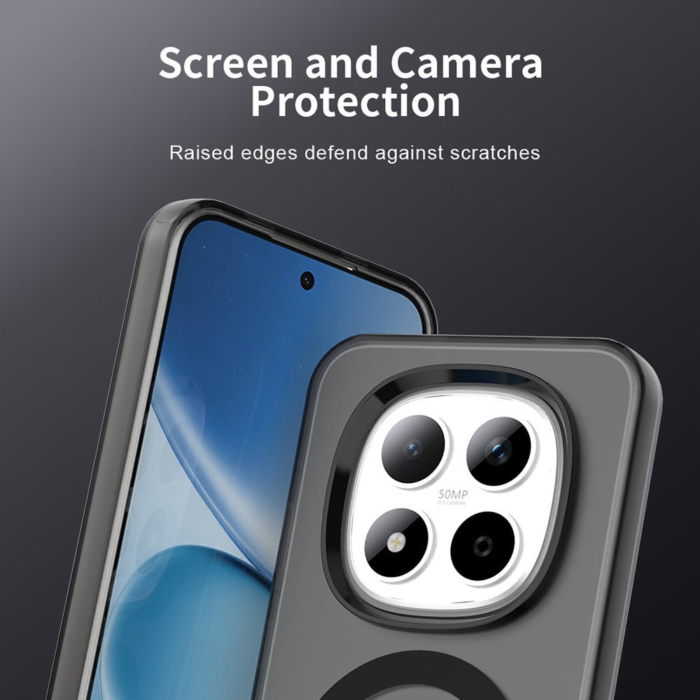 Techsuit Xiaomi Redmi Note 15 Pro 5G - Σκληρή Θήκη με Πλαίσιο Σιλικόνης και MagSafe - CandyCase MagSafe - Black